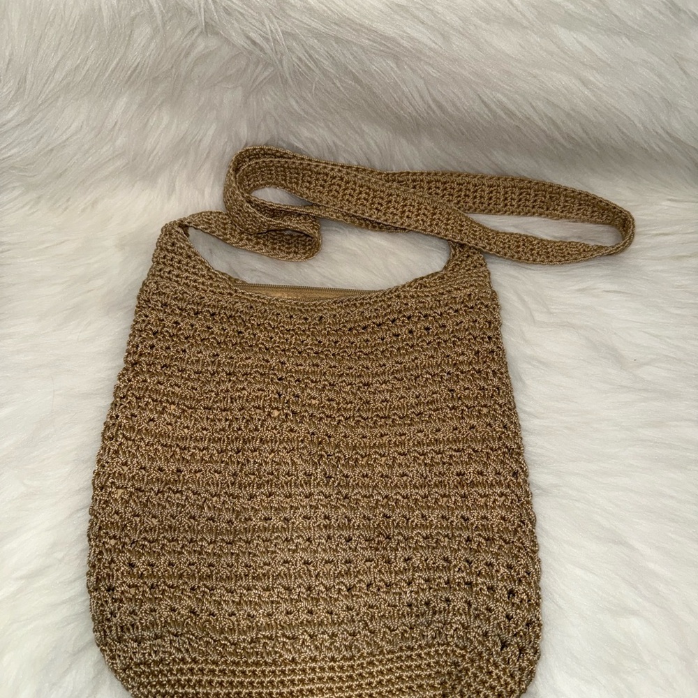 The Sak Tan Crochet Shoulder Bag